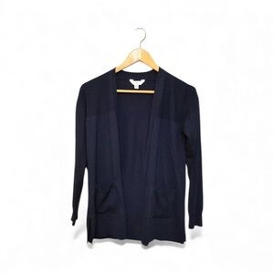 NWOT Time And Tru Women's Navy Open Front Cardigan With Pockets Soft Sweater XS